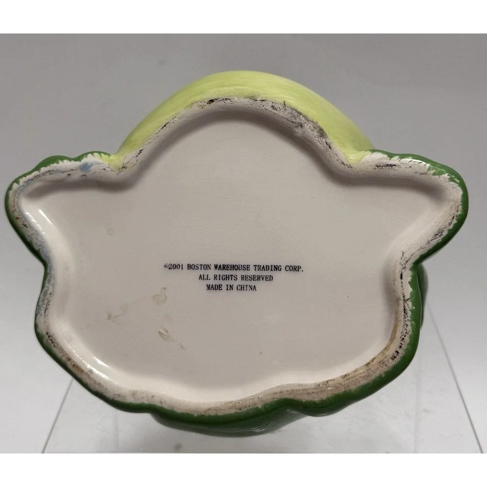 VTG 2001 Ceramic Frog Sponge Holder Boston Warehouse Trading Corp